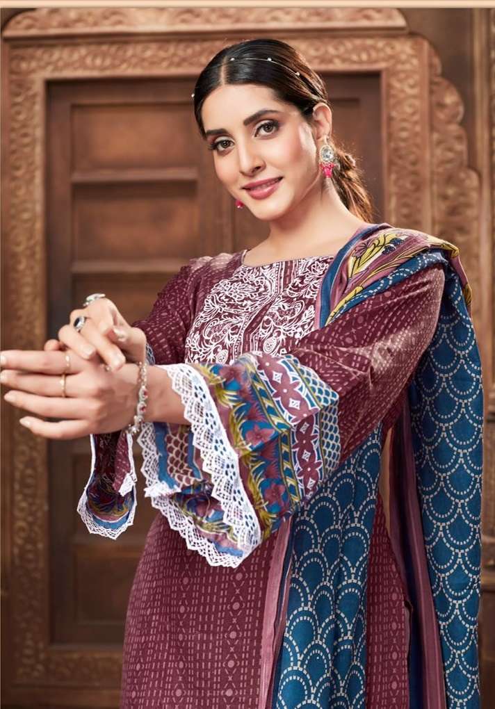 SAFINA KARACHI SUITS VOL 08 BY NAFISHA COTTON 